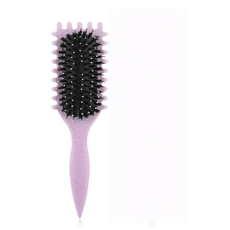 Cepillo para peinar y dar forma a los rizos de hombres y mujeres. Cepillo para peinar y dar forma a los rizos de hombres y mujeres. Herramientas para reducir los tirones.