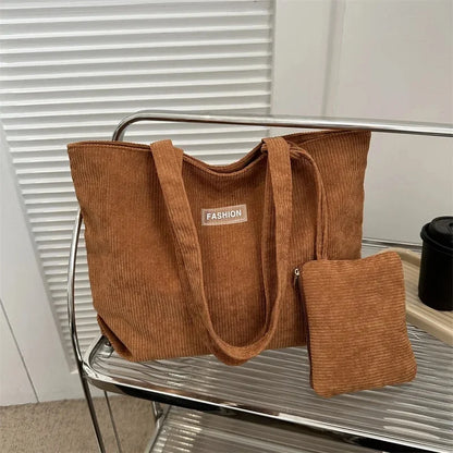 Bolso de mano moderno de gran capacidad, sencillo, estilo coreano, de un solo hombro, para uso diario, con bolsillo para teléfono, poliéster, talla L
