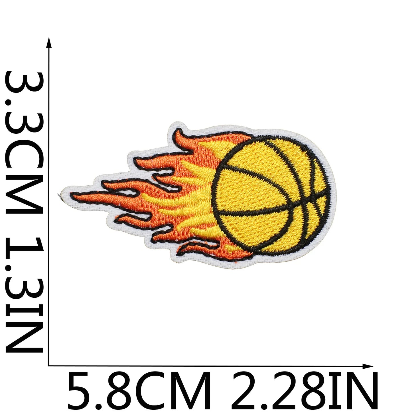 Emblema de baloncesto deportivo, accesorios de ropa, insignia, pegatina bordada, parches termoadhesivos