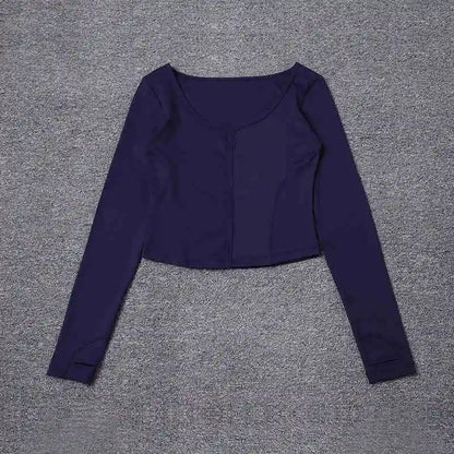 Ropa de yoga fitness para mujer, ropa deportiva de manga corta con escote cuadrado, otoño 2025, de secado rápido, transpirable y adelgazante.