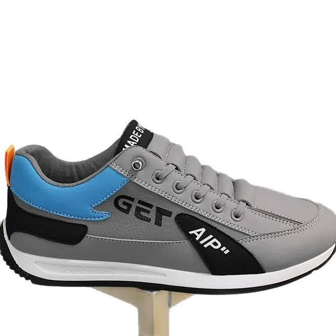 Zapatos casuales para hombre, suela suave, estilo AGAM, de cuero transpirable, mejorados, para primavera y otoño, zapatillas de deporte de moda para papá.
