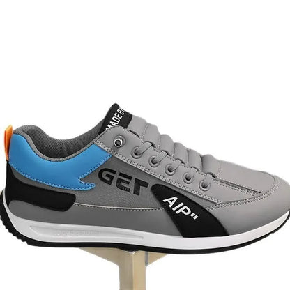 Zapatos casuales para hombre, suela suave, estilo AGAM, de cuero transpirable, mejorados, para primavera y otoño, zapatillas de deporte de moda para papá.