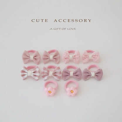 Accesorios para el cabello para niñas, lindas cintas para el cabello, linda cuerda para el cabello, 10 piezas/lote, pinzas elásticas para el cabello para niños.