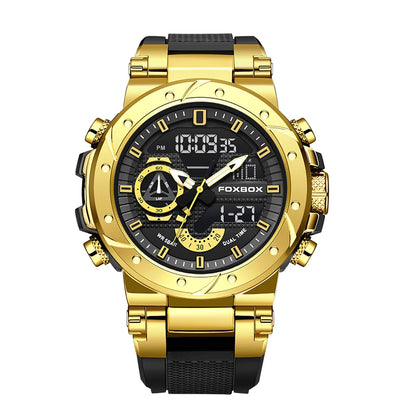 Reloj LIGE para hombre, correa de moda, deportivo, militar, calendario semanal, relojes de cuarzo, LED, pantalla dual, cronógrafo, relojes digitales para hombre