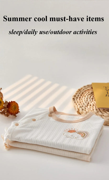 Ropa de verano para bebé recién nacido (2025): camiseta de algodón transpirable con media espalda para bebé de 0 a 3 meses.