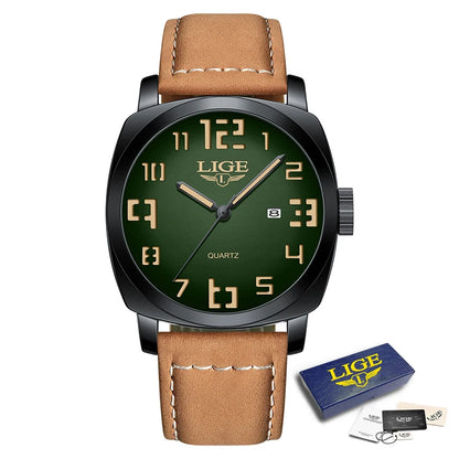 Reloj de hombre LIGE 2025, moda, negocios, casual, cuarzo, resistente al agua 30M, luminoso, fecha, lujo, relojes de pulsera, Reloj Hombre.