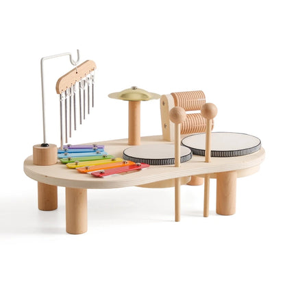 Juguetes educativos para bebés, campanas eólicas de madera Montessori, juguetes musicales para niños, xilófono, regalos de cumpleaños para recién nacidos, juguetes de mesa musicales.