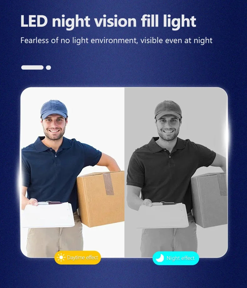 Timbre con videoportero inalámbrico, visión nocturna HD, pantalla IPS de 4,3 pulgadas, resistente al agua, cámara de timbre con vídeo para seguridad inteligente del hogar.