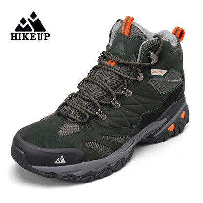Botas de invierno HIKEUP para hombre, botas de senderismo para exteriores, de ante, de caña alta, impermeables, tácticas, de combate, militares.