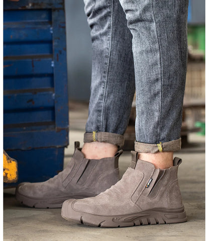 Botas de trabajo con puntera de acero, calzado de trabajo antiperforación para hombre, zapatos de trabajo indestructibles, zapatos de trabajo para exteriores, botas de seguridad para hombre.