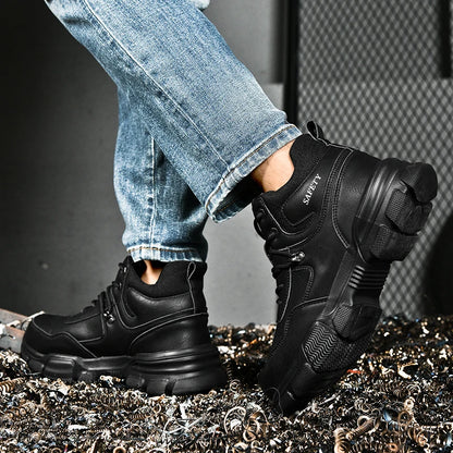 Zapatos de trabajo de seguridad unisex con puntera de acero, transpirables, antiaplastamiento, antipinchazos, calzado de protección laboral para hombres y mujeres, zapatillas, botas de seguridad.