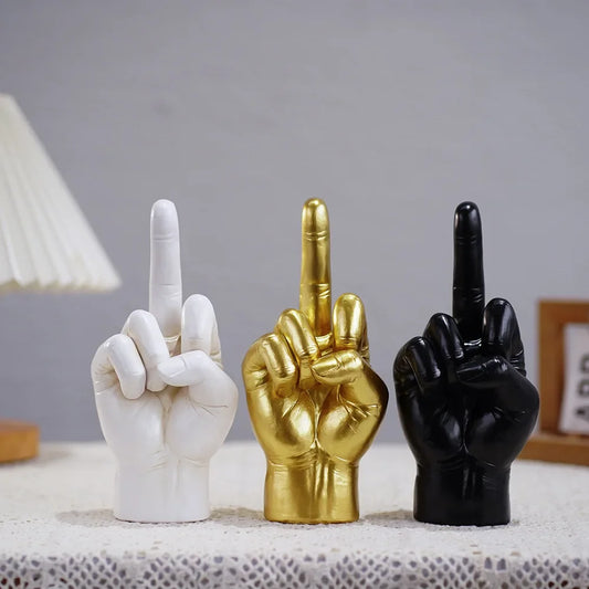 Decoración del hogar, escritorio, sala de estar, entradas, juego de moda, artesanías de resina, lindo dedo medio, estilo Ins, decoración de habitación, hip hop