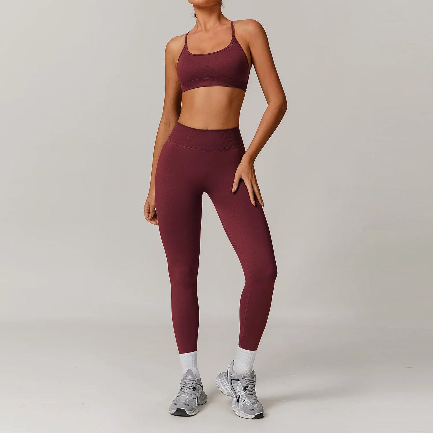 Conjunto de yoga deportivo sin costuras para mujer, 2 o 3 piezas, ropa deportiva para gimnasio, conjuntos de yoga para mujer, chándales, sujetador deportivo, leggings para gimnasio