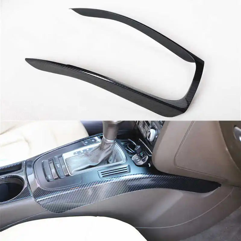 Cubierta decorativa para el marco de la palanca de cambios de la consola central del coche, para Audi A4, A4L, B8, A5 (2009-2016), estilo modificado, accesorios interiores para automóvil.