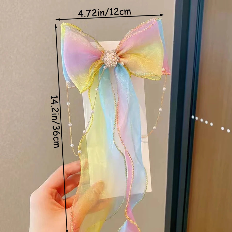 Accesorios para el cabello para niños: borlas de perlas, lazos, cintas, horquillas trenzadas, tocados, pinzas para el cabello de princesa para niñas, accesorios para el cabello.