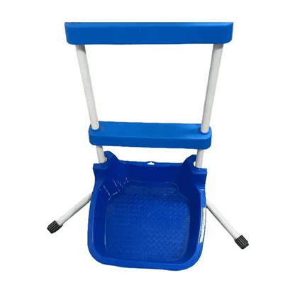 Bañera de pies antideslizante para piscinas elevadas y spas para lavarse los pies con arena. Se monta en la escalera de la piscina.