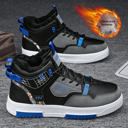 Zapatos deportivos de primavera para hombre, de caña alta, transpirables, con suela gruesa, informales, a la moda, blancos, combinables, para estudiantes.