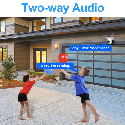 Cámara solar ANRAN 2K 3/5MP 2.4G Wifi, vigilancia y seguridad para el hogar, con batería, detección PIR y audio bidireccional.