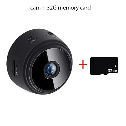 Minicámara WiFi de 9 pulgadas, grabadora de video inalámbrica, grabadora de voz, cámara de monitoreo de seguridad para el hogar inteligente para bebés y mascotas.