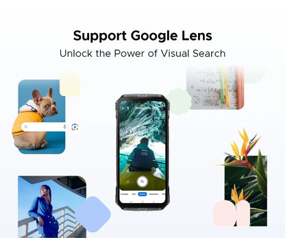 Teléfono resistente DOOGEE S Cyber ​​Pro, 12 GB de RAM, 512 GB de almacenamiento, procesador Helio G100, pantalla IPS FHD+ de 6,6" y 120 Hz, batería de gran capacidad de 10800 mAh, carga de 33 W y NFC.