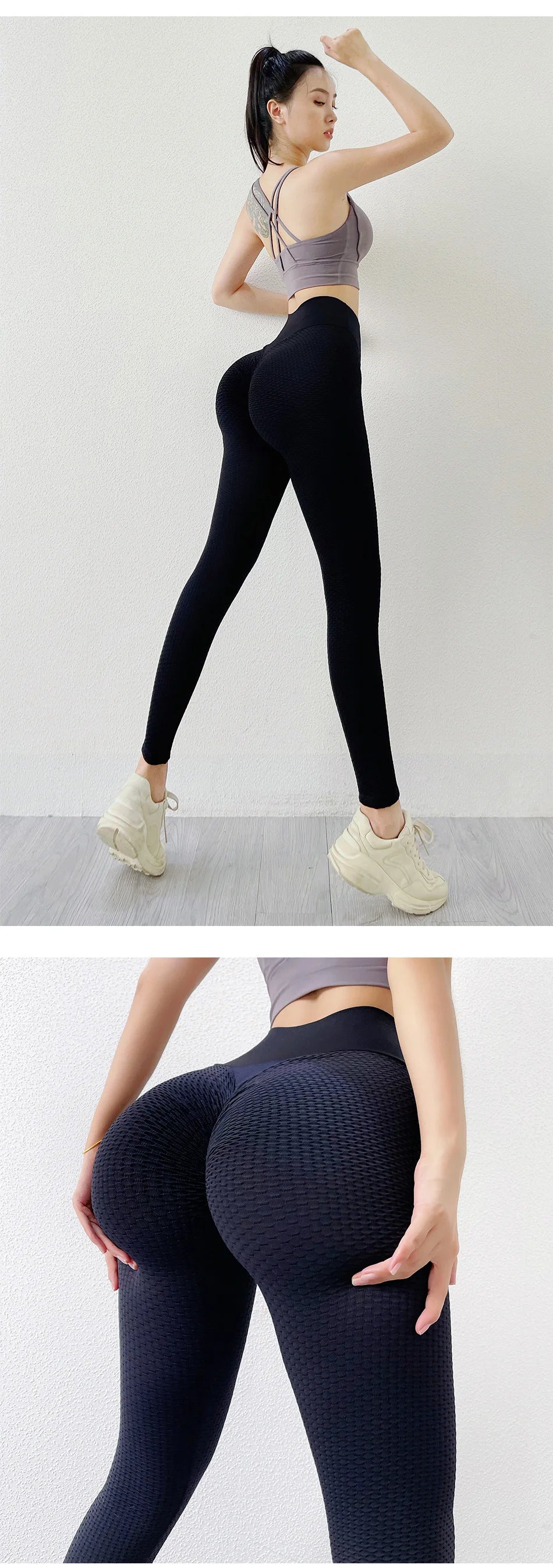 Leggings de yoga push up, efecto trasero fruncido, sin costuras, ropa deportiva, fitness, pantalones de yoga para mujer, colores brillantes, cintura alta, mallas de entrenamiento, pantalones deportivos.