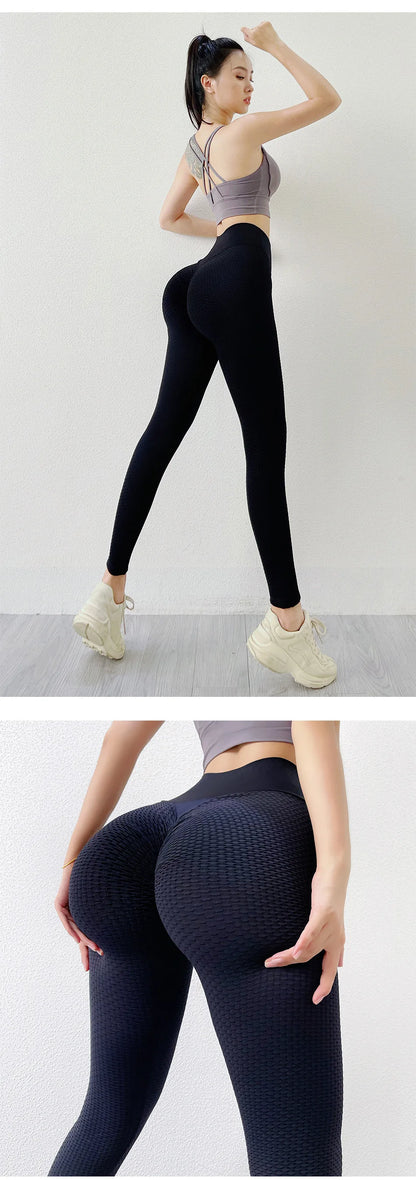 Leggings de yoga push up, efecto trasero fruncido, sin costuras, ropa deportiva, fitness, pantalones de yoga para mujer, colores brillantes, cintura alta, mallas de entrenamiento, pantalones deportivos.