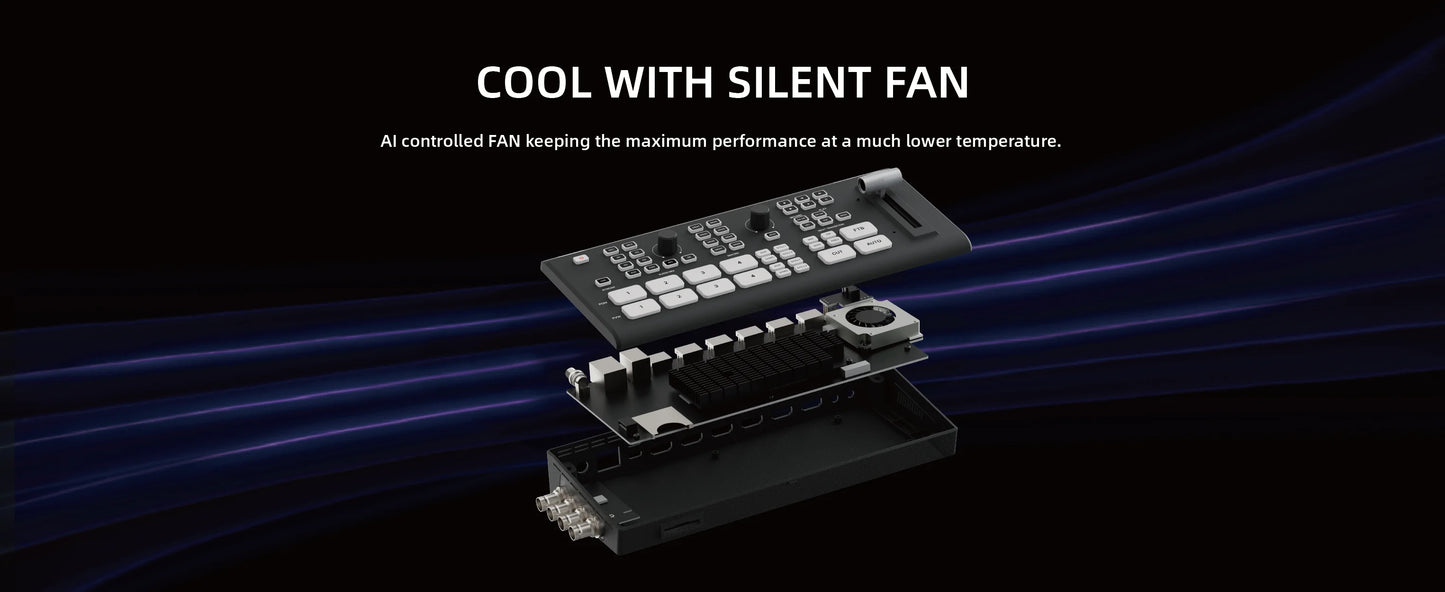 Osee GoStream Duet Mezclador de vídeo para transmisión en directo con múltiples cámaras SDI HDMI y grabación SD compatible con NDI HX