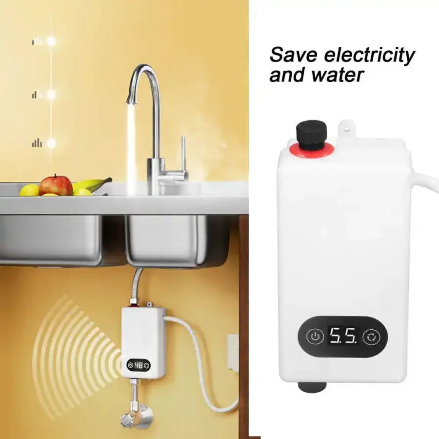 Calentador de agua eléctrico instantáneo con función de memoria, conversión de frecuencia y temperatura constante. 220 V, 4500 W.