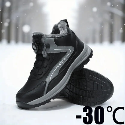 Botas de nieve para hombre, botas de senderismo cálidas y cómodas para invierno, zapatillas deportivas para hombre para exteriores, calzado deportivo impermeable, calzado de senderismo resistente al desgaste