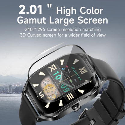 Reloj inteligente FOXBOX para mujer, con pantalla curva 3D, Bluetooth, llamadas, deportivo, resistente al agua, monitor de salud, para hombre y mujer.