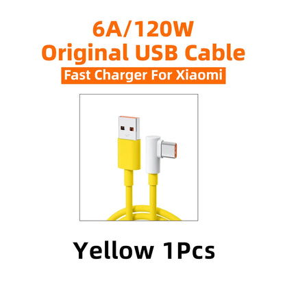 Cable de carga superrápida original de 120 W para Xiaomi Mi 13, 12, 11 Pro, Ultra USB-C, Redmi Note 12 Turbo, 11, 10 Pro y Poco X5 Pro.