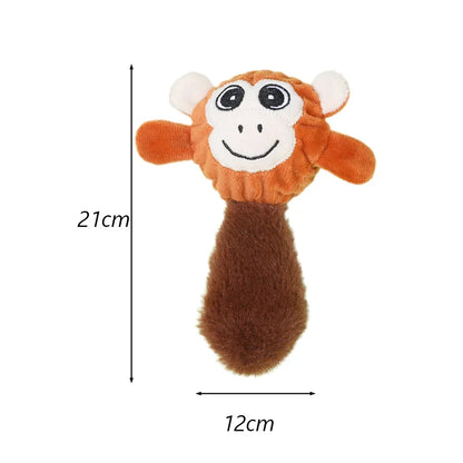 Juguete chirriante con forma de animales para perros pequeños, peluches, juguetes interactivos para masticar, accesorios para jugar con cachorros malteses.
