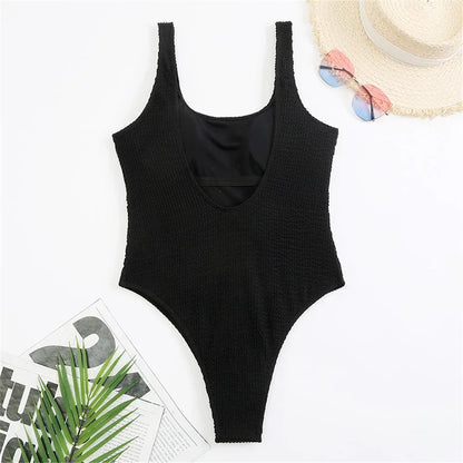 Sexy Solid Swimwear Female One Piece Swimsuit Closed Push Up Women's Swimming Bathing Suits Bodysuit Beach Pool Bather 2025