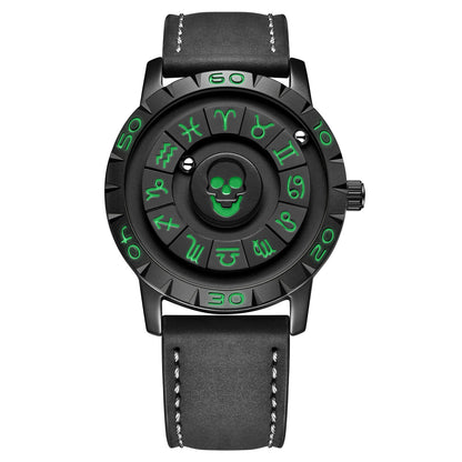 Nuevo reloj de lujo para hombre de la marca original FOXBOX, a la moda, con calavera, puntero deslizante, fuerza magnética, impermeable, de cuarzo.