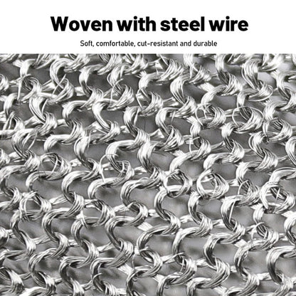 Guante de metal, guante de acero inoxidable, guante de acero inoxidable, guante de malla metálica resistente a cortes, guante para cortar carne, trabajo con motosierra