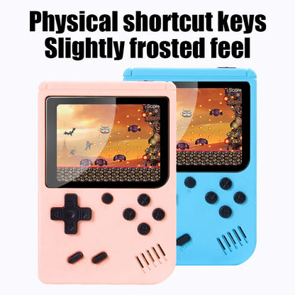 Consola de videojuegos portátil retro de 8 bits con pantalla LCD de 3,0 pulgadas y 400 juegos AV integrados, ideal como regalo para niños.