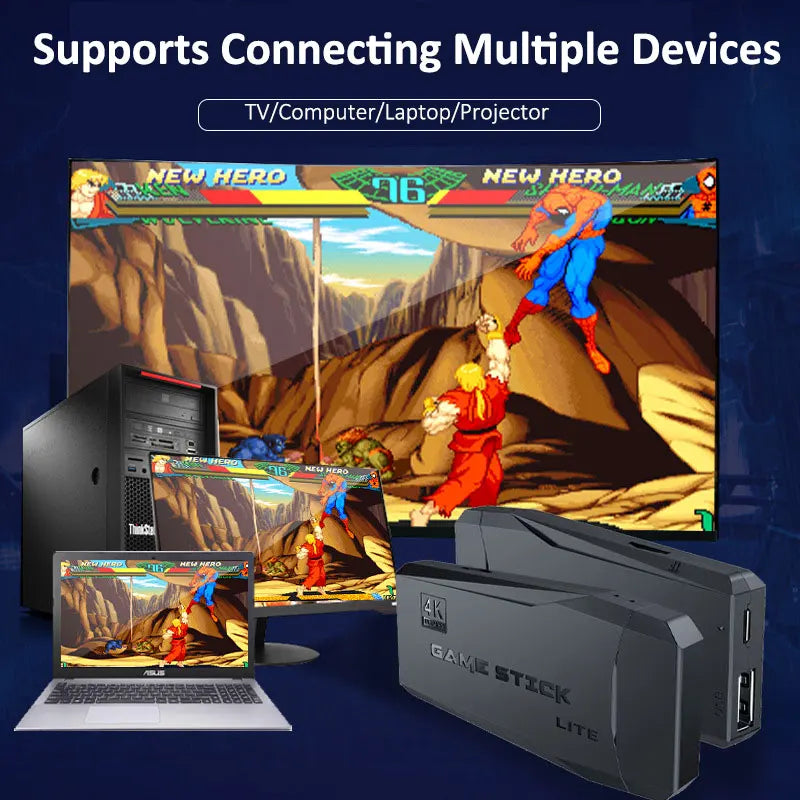Consola de videojuegos retro M8 de 64 GB con 20 000 juegos integrados, mando inalámbrico, ideal como regalo de Navidad para niños.