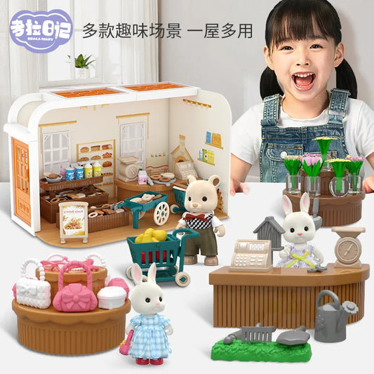 Minisupermercado, juegos de compras, casa de muñecas, muebles, accesorios, juguetes educativos intelectuales para niños, juguetes de interacción familiar.