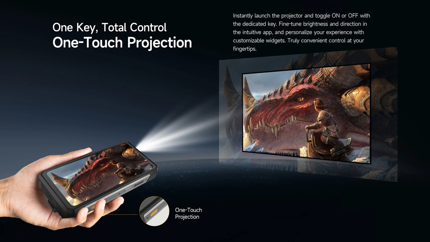 【Estreno mundial】Ulefone Armor 34 Pro 5G, teléfono resistente con IA, batería de 25500 mAh, hasta 32 GB + 512 GB, proyector integrado, pantalla de 6,95" a 120 Hz, NFC.