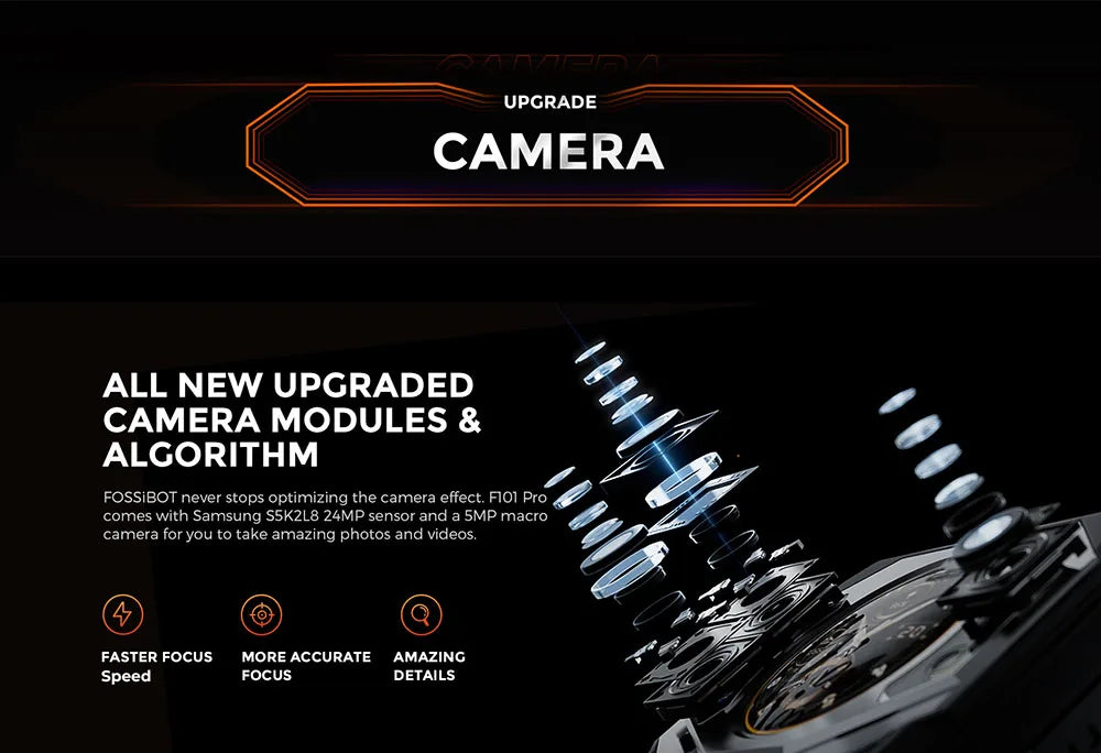 Teléfono inteligente resistente Fossibot F101Pro, 15 GB + 128 GB, Android 13, IP68, resistente al agua, batería de 10600 mAh, NFC, versión global