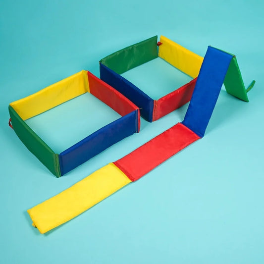 Juguetes portátiles para niños al aire libre, juegos de salto con rejilla, perforaciones, accesorios de entrenamiento físico deportivo para jardín de infantes, juegos divertidos en interiores