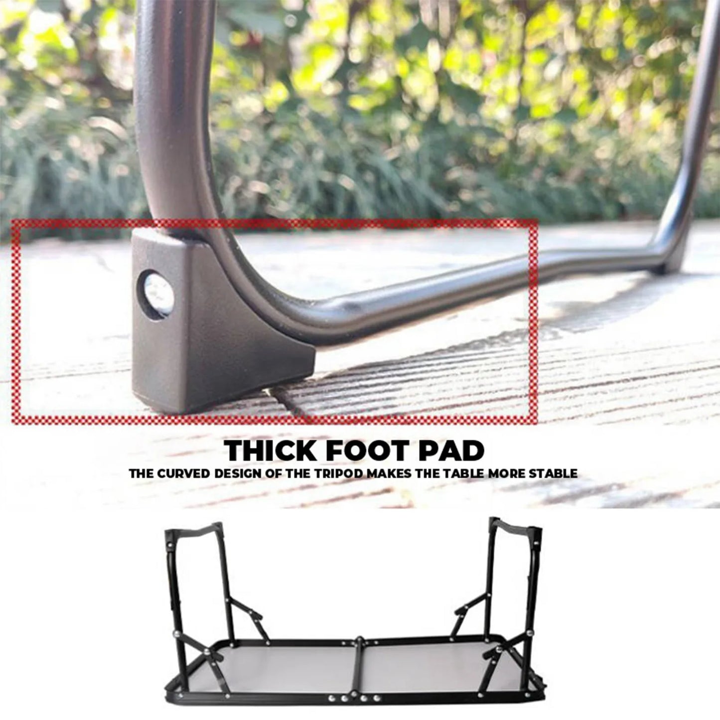 Mesa plegable para exteriores, multifuncional, de hierro, de alta capacidad, portátil, para picnic, camping, jardín, barbacoa.