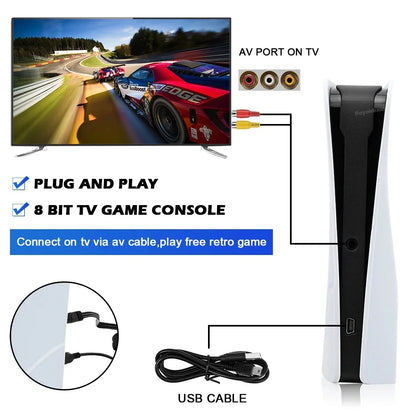 Consola de juegos XHEngwei GS5 Pro G620 para TV, 8 bits, retro, 620 juegos clásicos, 620 juegos integrados, mando portátil con cable USB