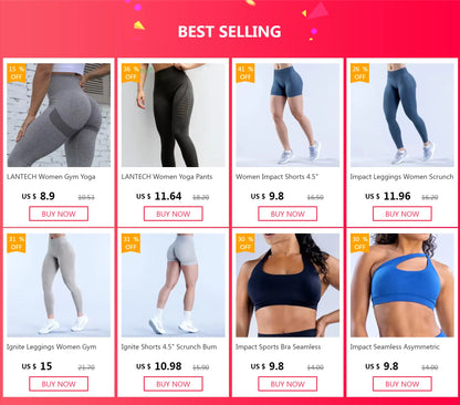 Pantalones deportivos sin costuras LANTECH para mujer, ideales para gimnasio, yoga y fitness. Ropa deportiva elástica de cintura alta, perfecta para hacer ejercicio y sentadillas.