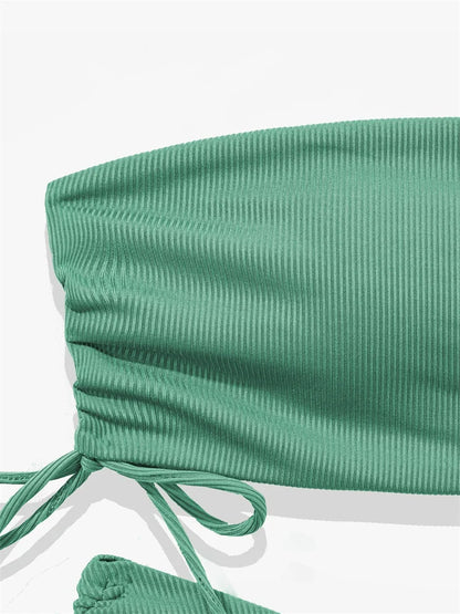 Nuevos bikinis sólidos sexis para mujer, trajes de baño push up para mujer, trajes de baño para nadar, conjunto de bikini brasileño para niña, ropa de playa para bañador