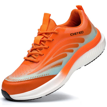 Nuevo calzado de seguridad para hombre, de cuatro estaciones, con puntera de acero antiaplastamiento y antiperforación, suela blanda antideslizante, para trabajo.