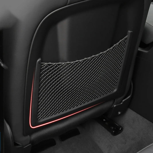 Accesorios interiores de coche para Audi A4, B8, A5, Q3, A3, A6, C7, Q5, B9, Q7, organizador de red para el respaldo del asiento trasero, bolsillo de almacenamiento de malla