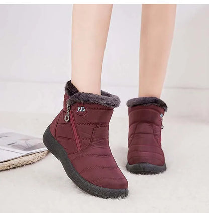 Botas de nieve para mujer, zapatos casuales para mujer, botines impermeables para mujer, botines ligeros de talla grande, botas de invierno para niñas