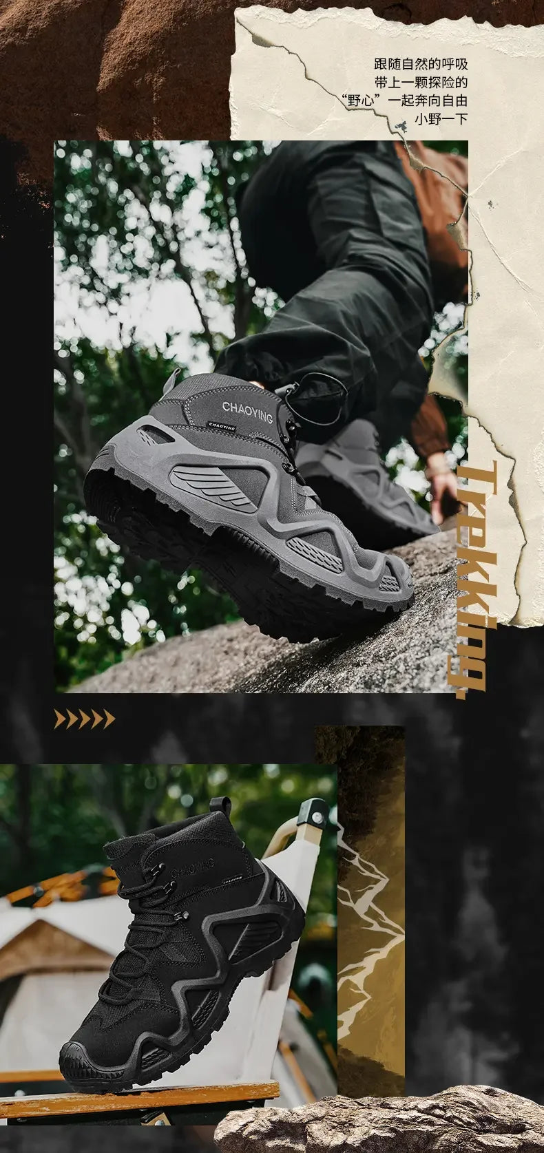 Botas tácticas para hombre con correas para entrenamiento de combate, impermeables, transpirables, ideales para senderismo y uso multifuncional en motocicleta.