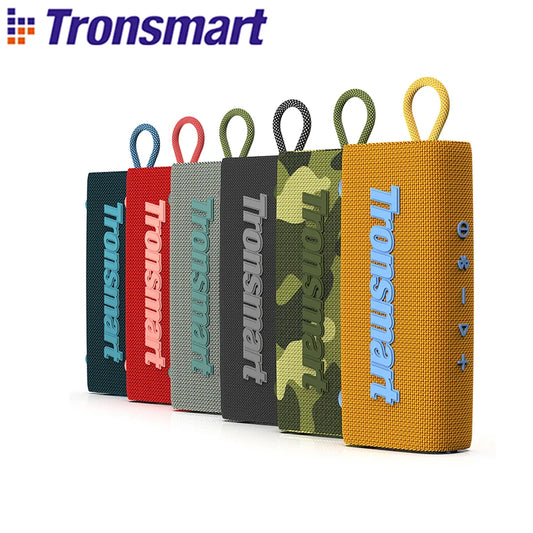 Altavoz Bluetooth Tronsmart Trip, altavoz portátil de doble controlador con resistencia al agua IPX7, estéreo verdaderamente inalámbrico para exteriores.